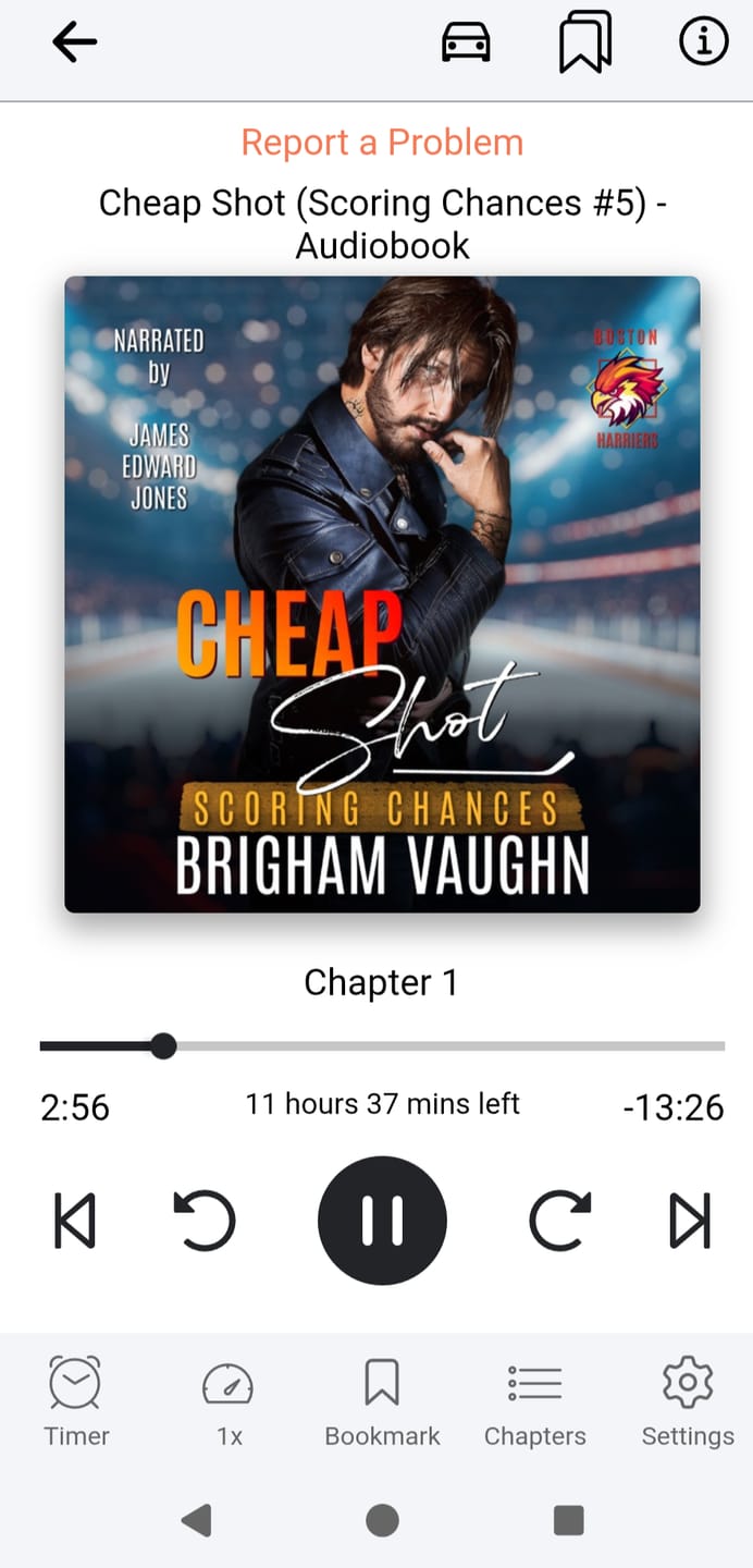 Customer photo review of Cheap Shot (The Scoring Chances Series #5)  - Audiobook