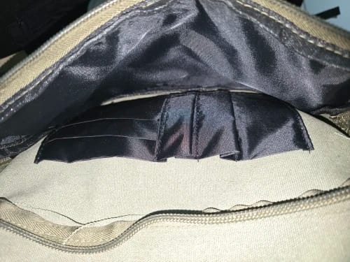 Customer photo review of Oil-Waxed Canvas Sling Bag