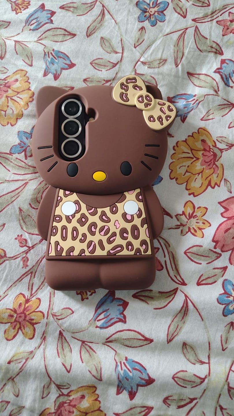 Customer photo review of 3D Hello Samsung Kitty Brown Black Leopard Dress Pre-Order Rubber Silicone Case