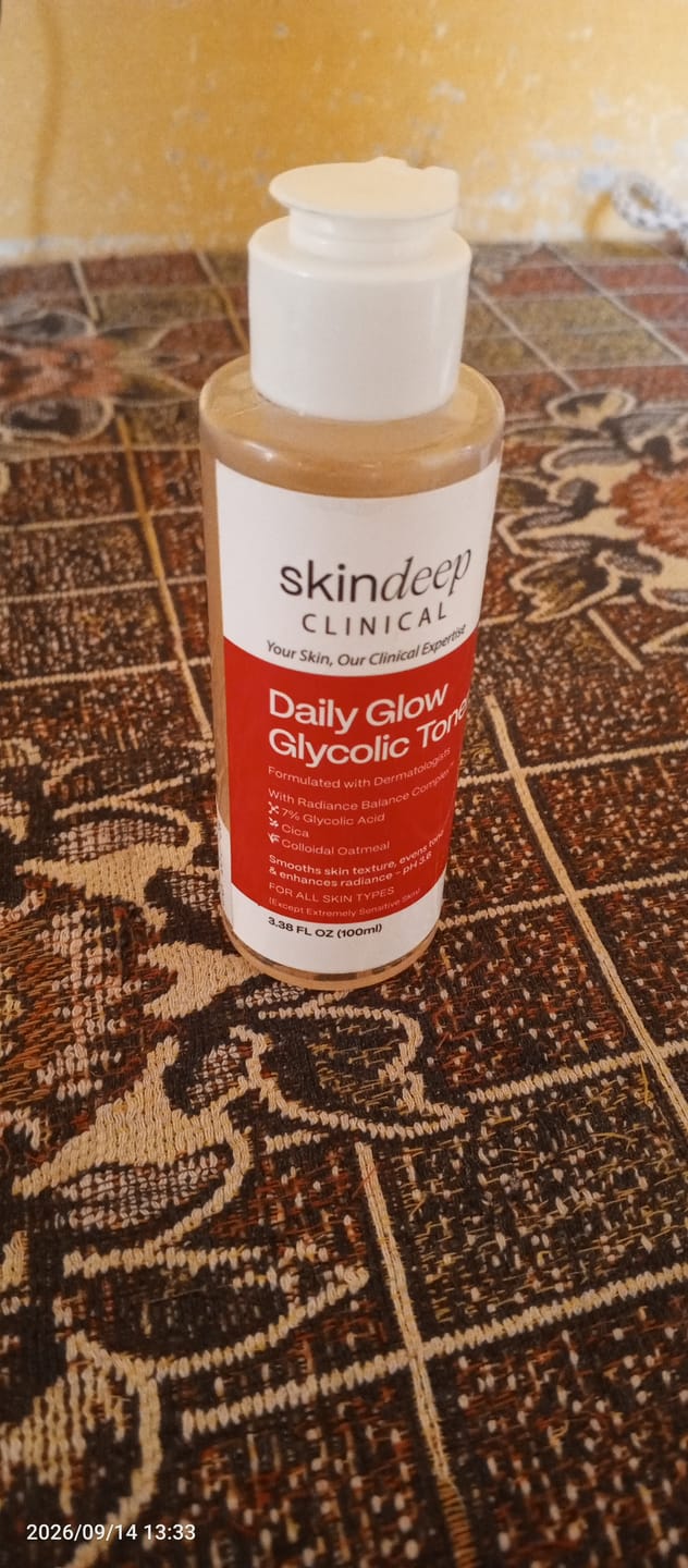 Customer photo review of Daily Glow Glycolic Toner