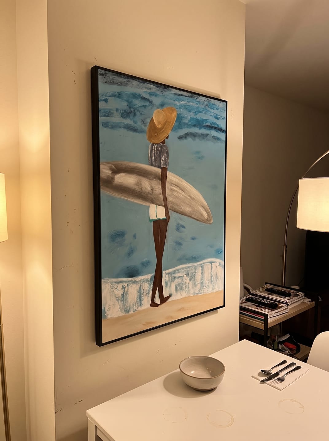 Customer photo review of Abstract Portrait Canvas Art #AE098