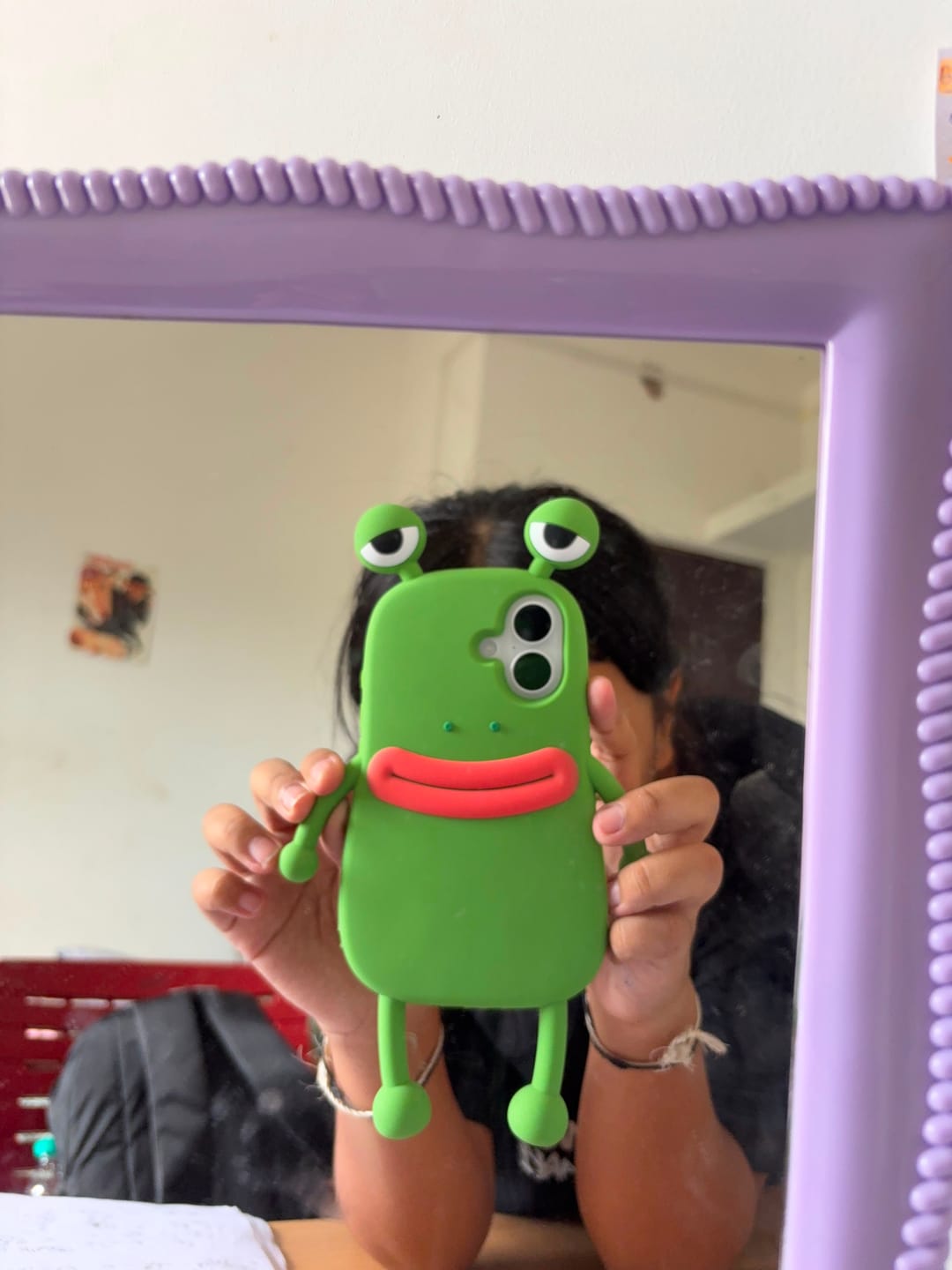 Customer photo review of Cute 3D Cartoon Frog Pre-Order Shockproof Rubber Silicone Pre-Order iPhone Case