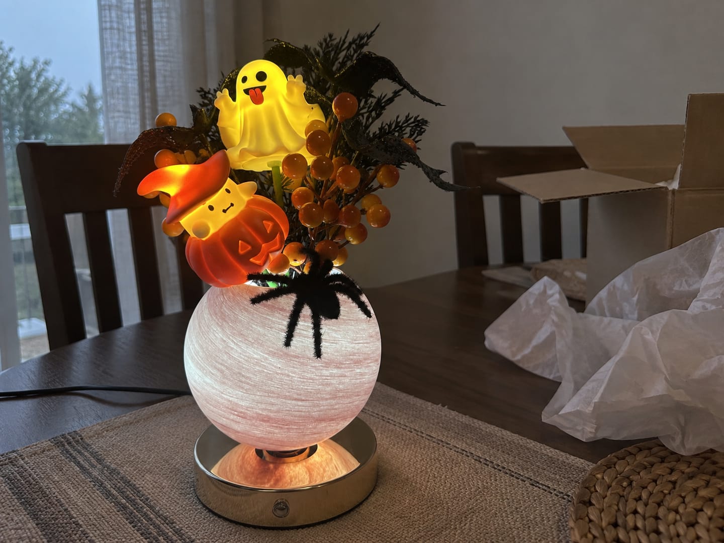 Customer photo review of pumpkin bloom lamp