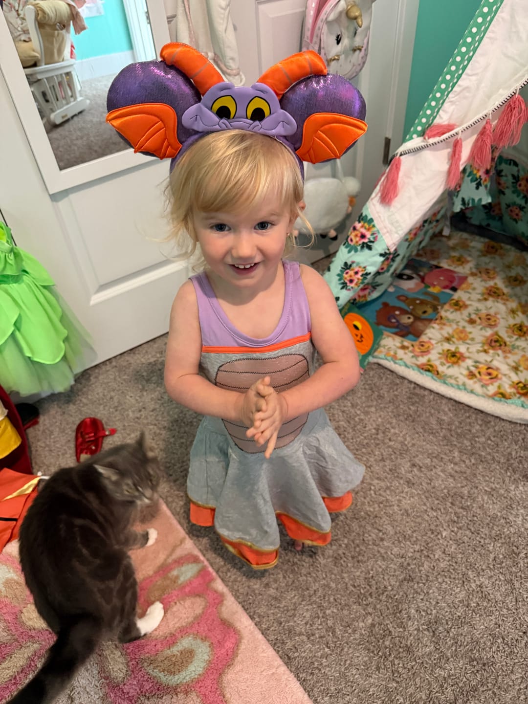 Customer photo review of The Imagination Purple Dragon Twirl Dress