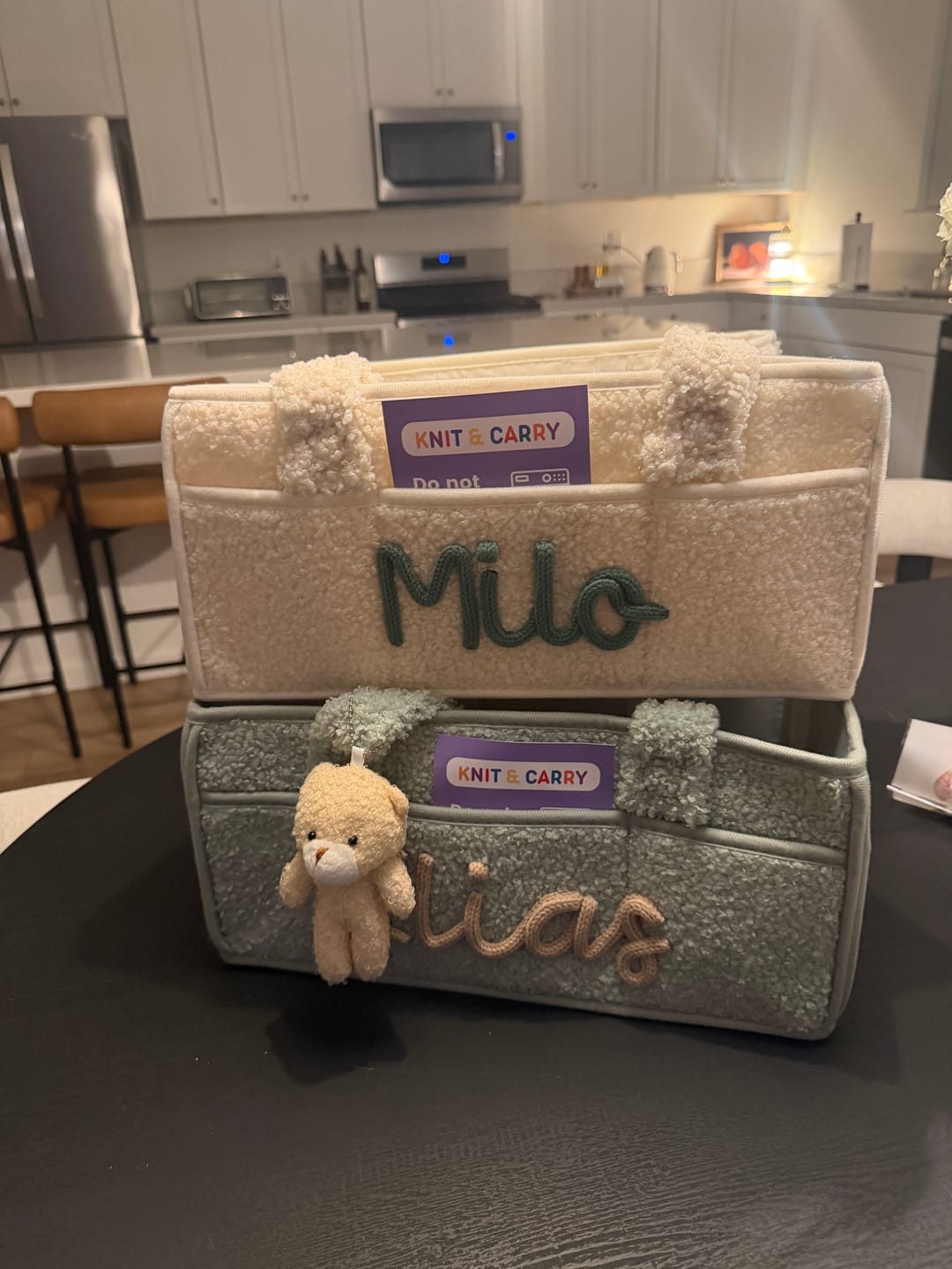 Customer photo review of K&C - Personalized Baby Storage Basket