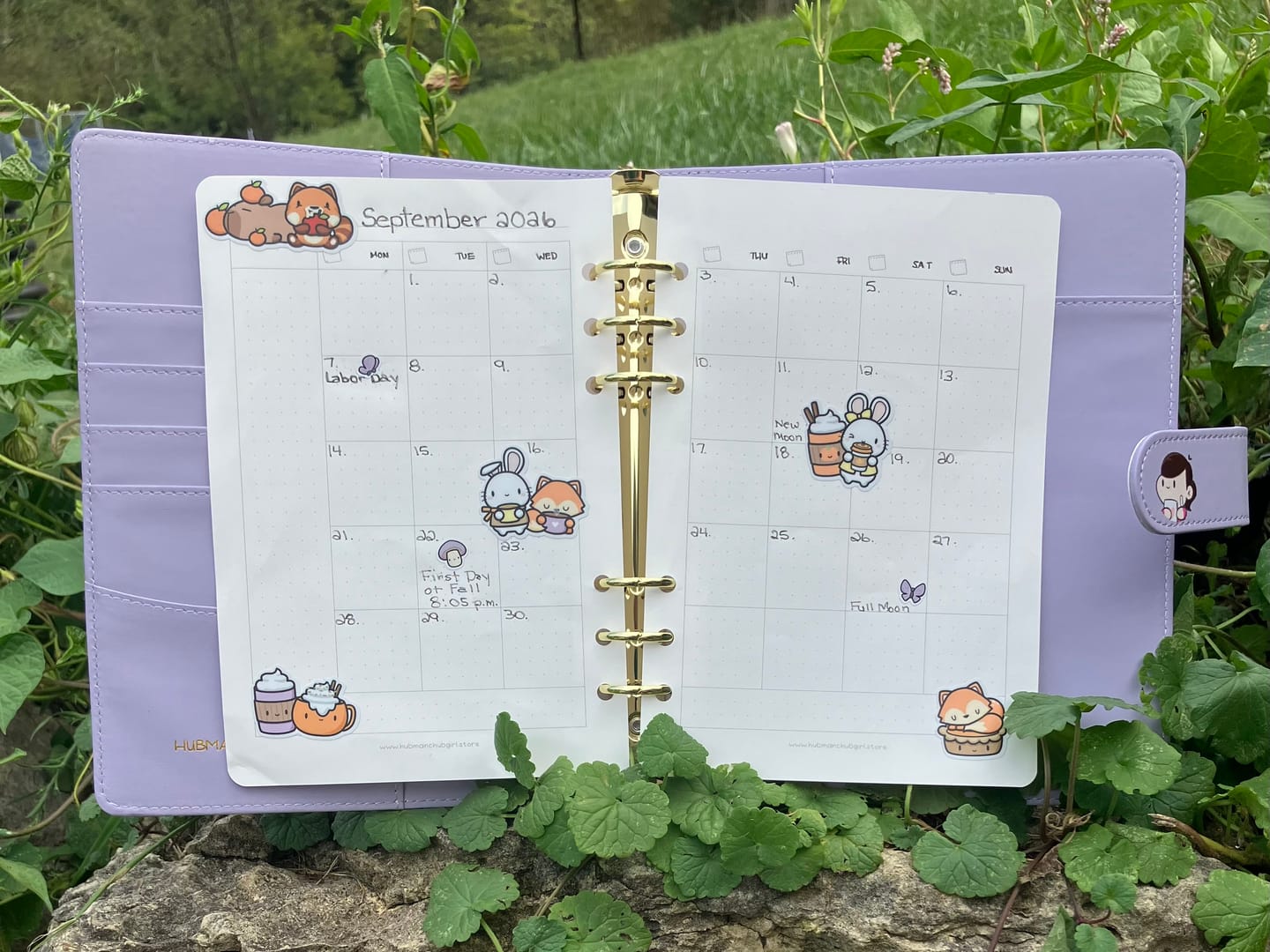 Customer photo review of Vegan Leather Binder/Planner - Purple Critters
