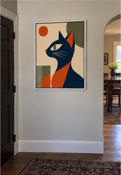 Customer photo review of Black Cat Canvas Wall Art