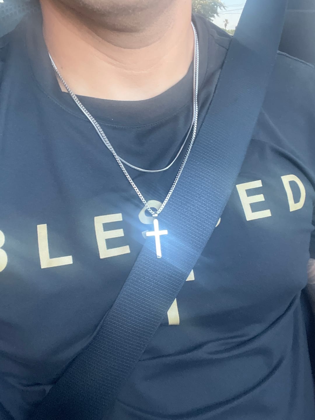 Customer photo review of Classic Cross Necklace Duo