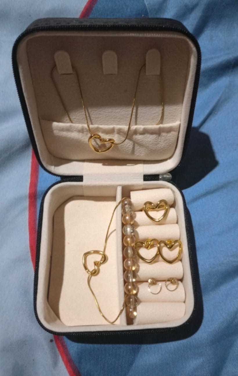 Customer photo review of Heart Shape Jewellery Set Pack of 4 Combo for Women & Girls