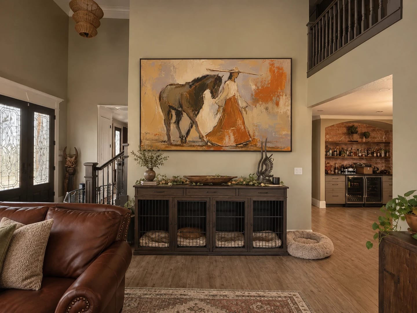Customer photo review of Western Pop Art｜Burnt Orange Cowgirl & Horse