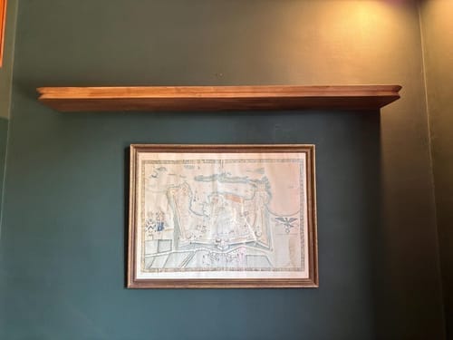 Customer photo review of Rustic Beam Floating Shelf, Solid Wood Thick Wall Shelf for Bedroom Living Room, Chunky Walnut Bookshelf Ledge