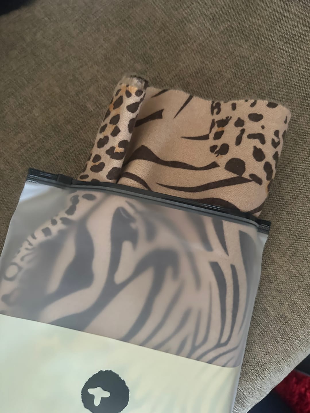 Customer photo review of Australia Made 100% Merino Wool Scarf |Animal Print  - Leopard Scarf