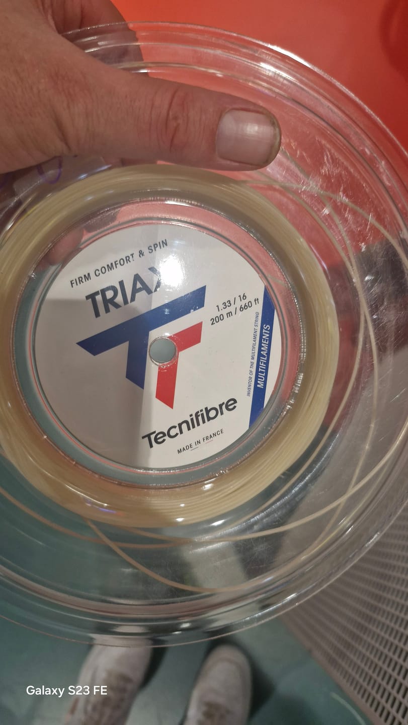 Customer photo review of (Atelier) CORDAGE TECNIFIBRE TRIAX (12m)