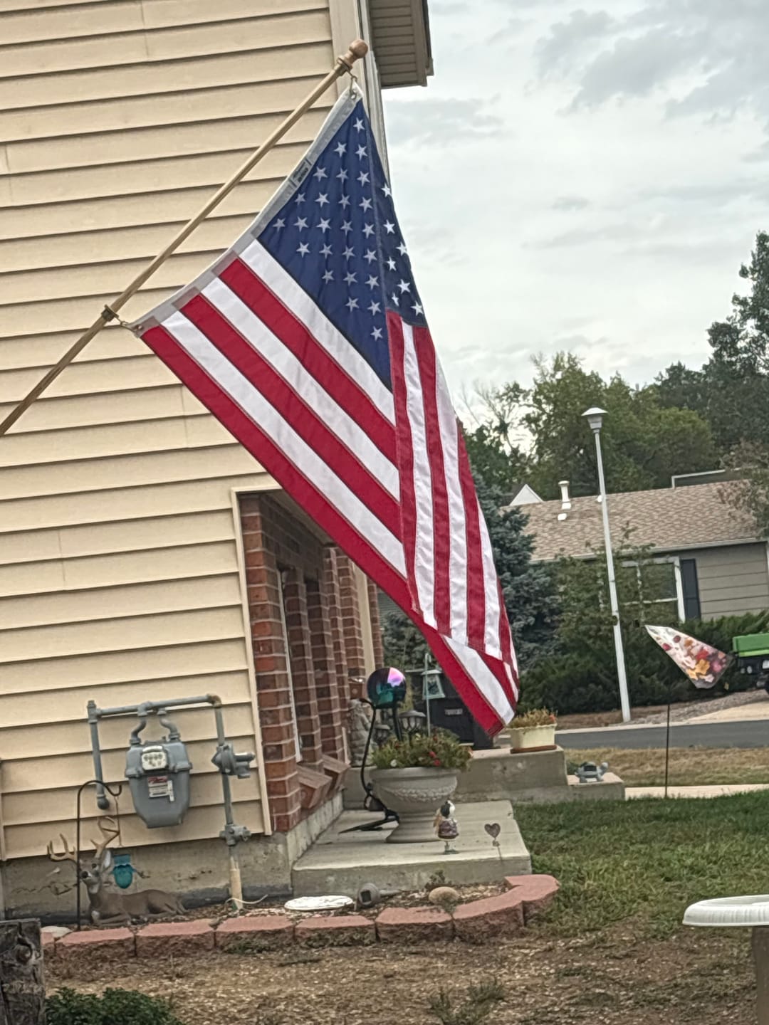 Customer photo review of 3' x 5' American Flag Set