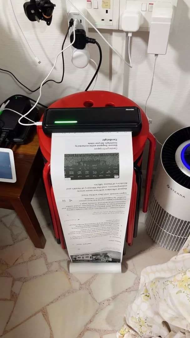 Customer photo review of 🖨️ HPRT INKLESS PORTABLE A4 THERMAL PRINTER