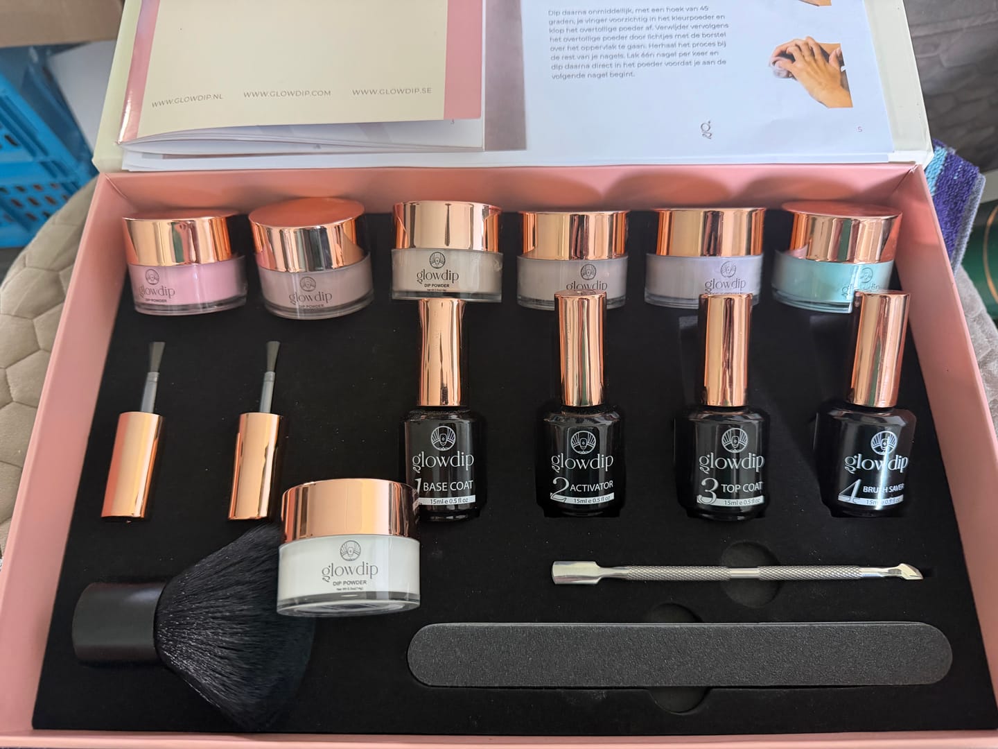 Customer photo review of Glowdip Alles-in-één Manicure Set