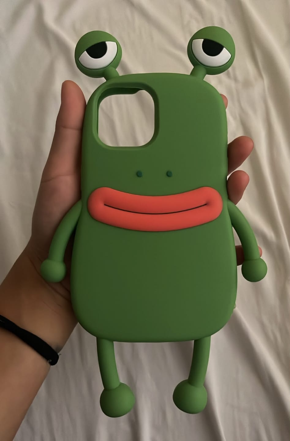 Customer photo review of Cute 3D Cartoon Frog Pre-Order Shockproof Rubber Silicone Pre-Order iPhone Case