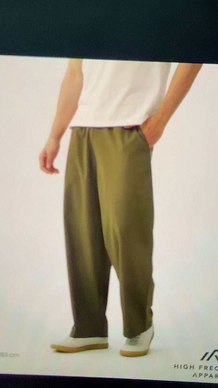 Customer photo review of Wide Leg Relaxed Cotton Pants