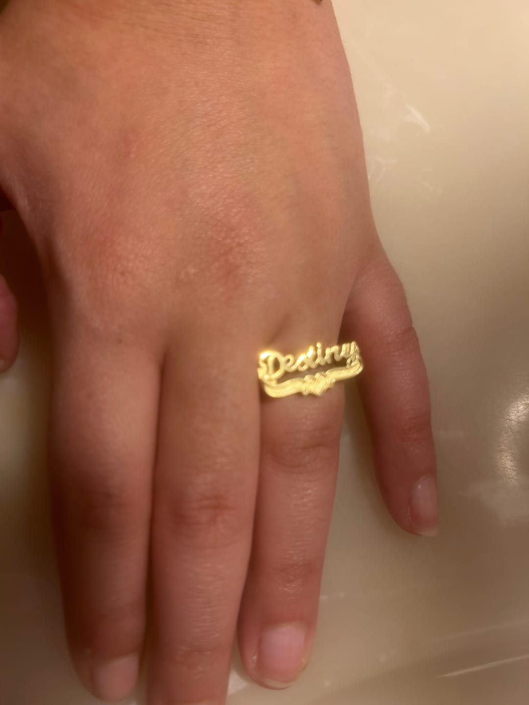 Customer photo review of 3D Name Ring