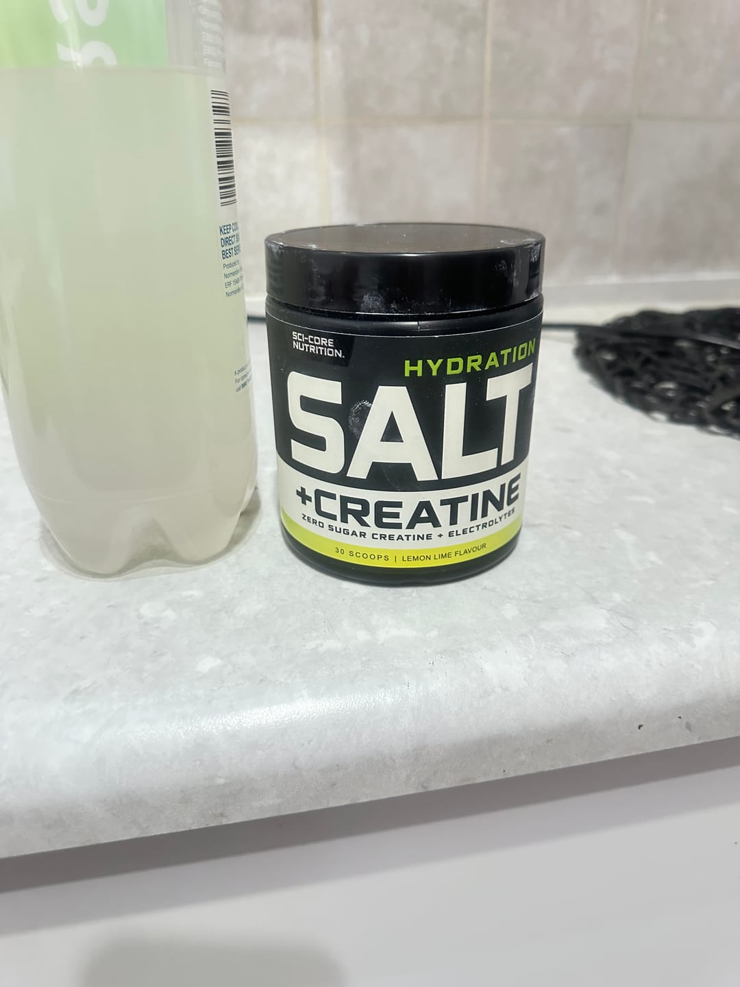 Customer photo review of HYDRATION SALT + CREATINE Lemon Lime