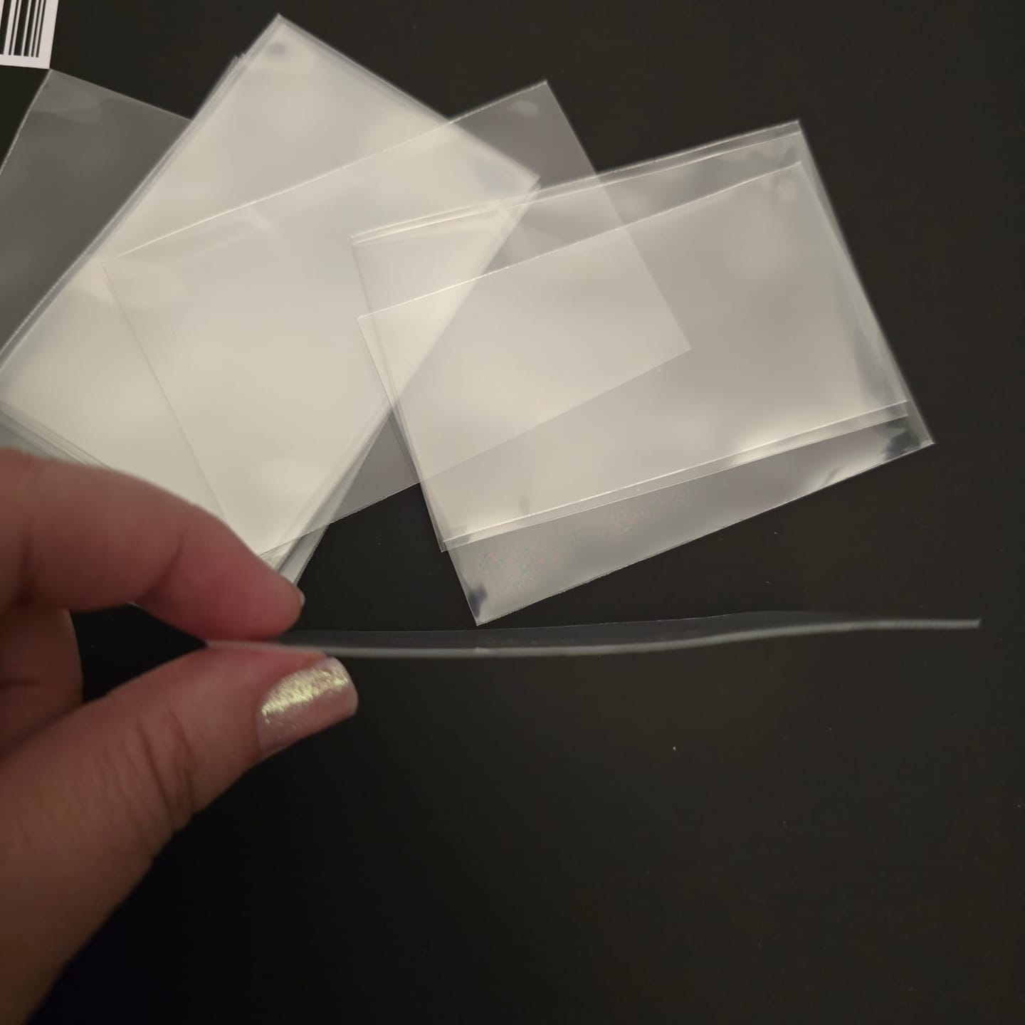 Customer photo review of Premium Photocard Sleeves - Slim - Clear
