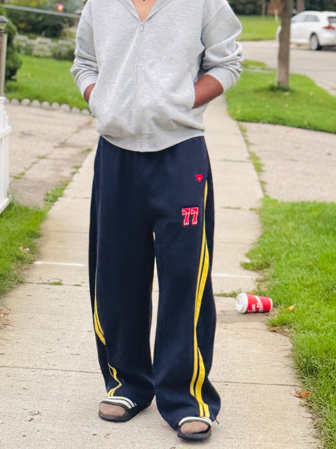 Customer photo review of Aelfric Eden Stripe Baggy Barrel Sweatpants