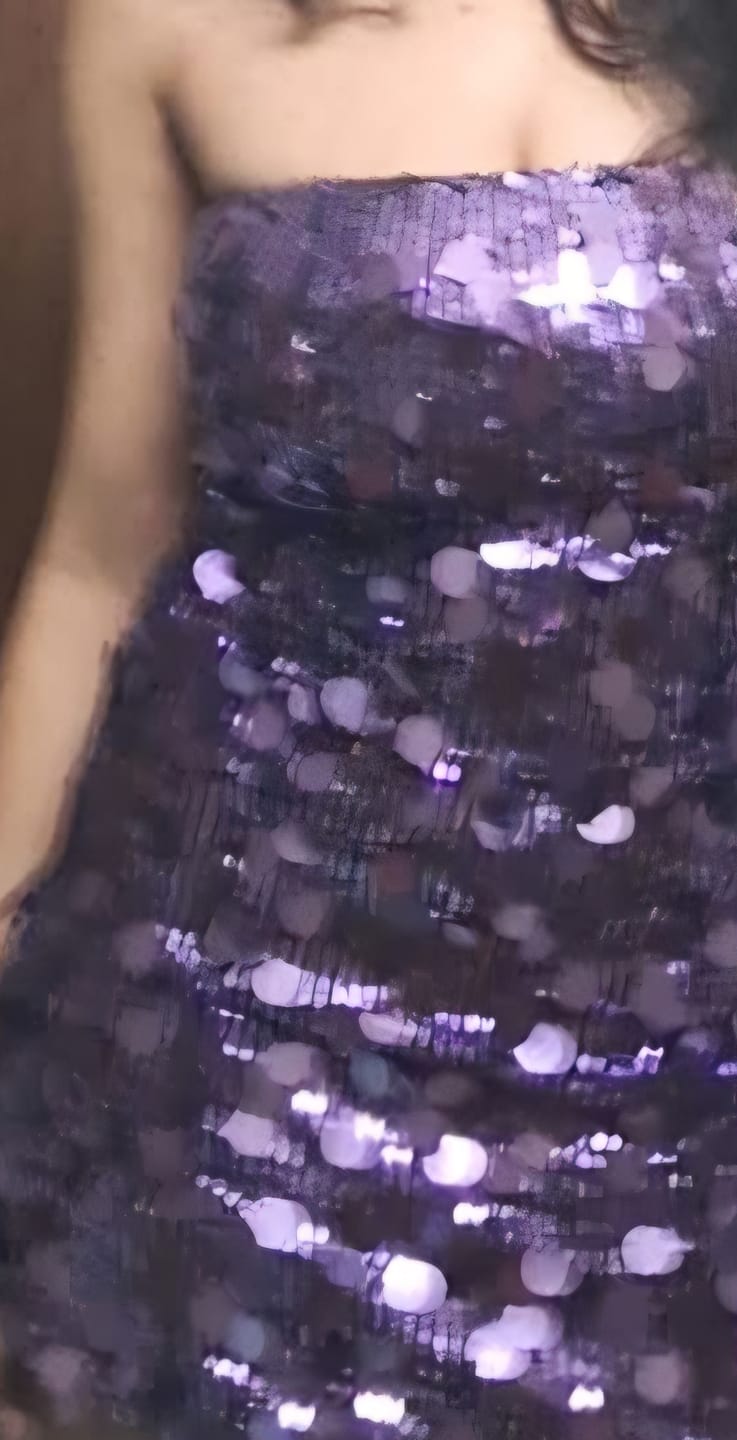 Customer photo review of Honor Tube Sequin Mini Dress
