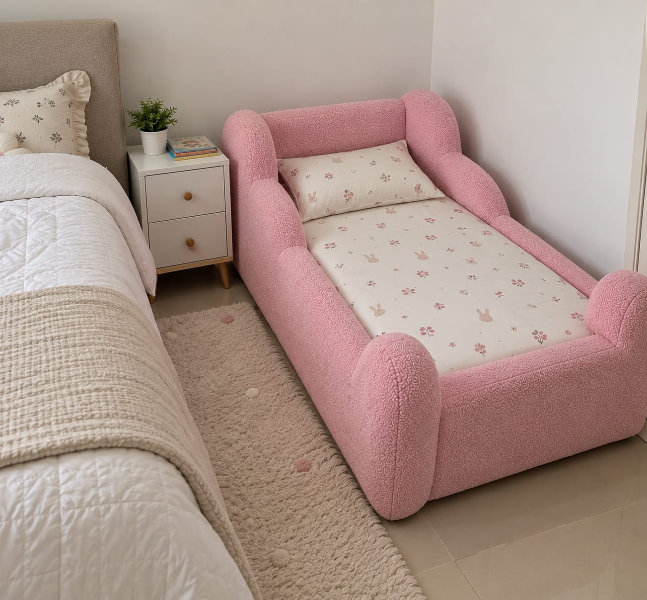 Customer photo review of Premium Pink Single Kids Bed
