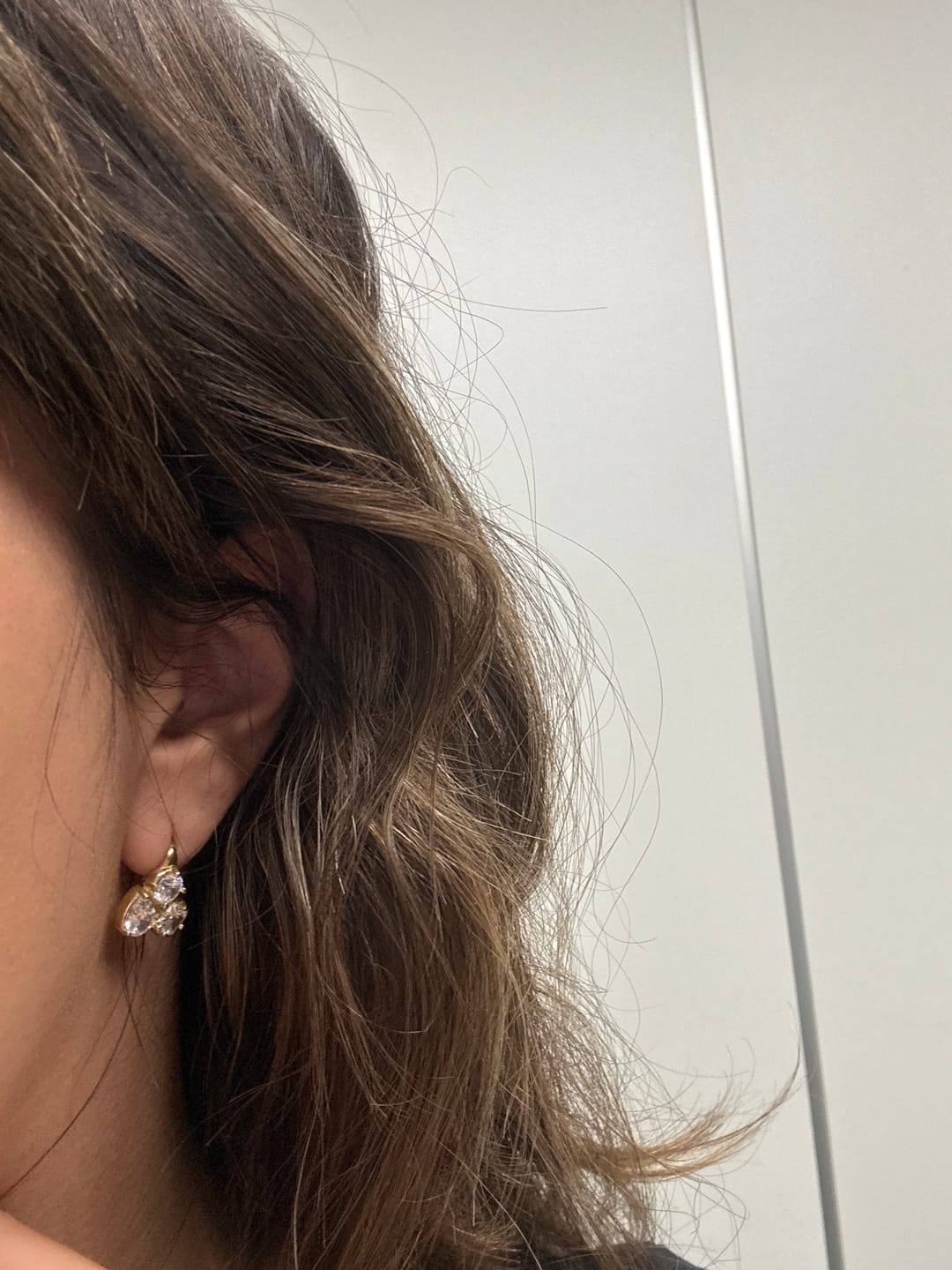 Customer photo review of Vela Earrings