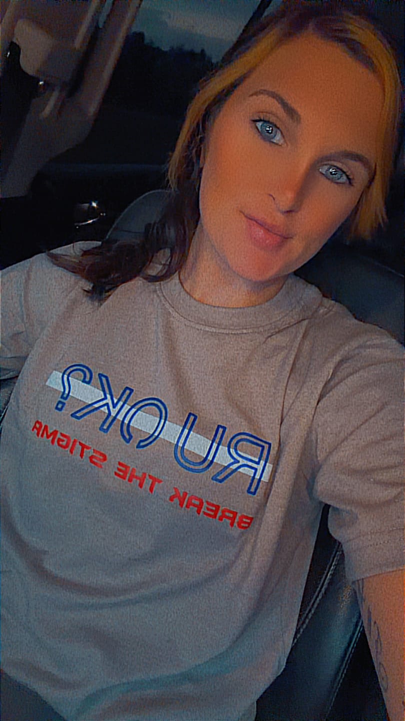 Customer photo review of Stigma Breaking Unisex Tee - White Line