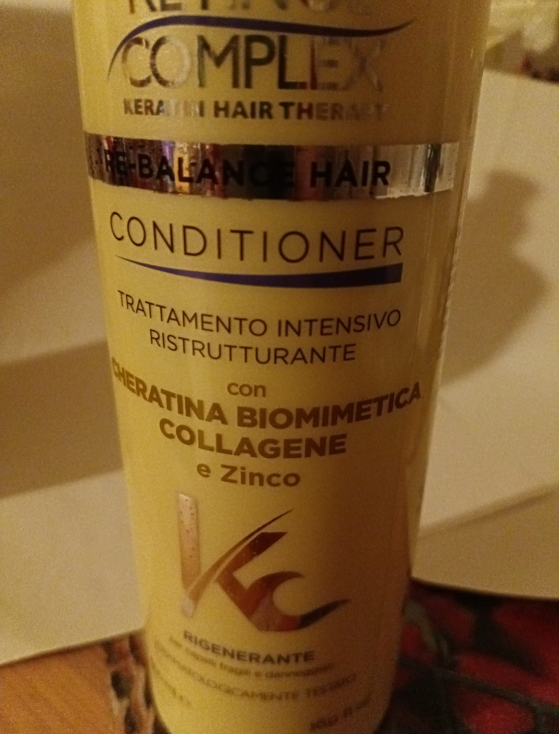 Customer photo review of RETINOL COMPLEX® CONDITIONER CHERATINA BIOMIMETICA 500ML