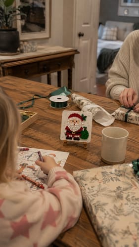 Customer photo review of Custom Mosaic Kit - For Family, Kids, Adults - Festive Handmade Christmas Acrylic Sea Glass Mosaic