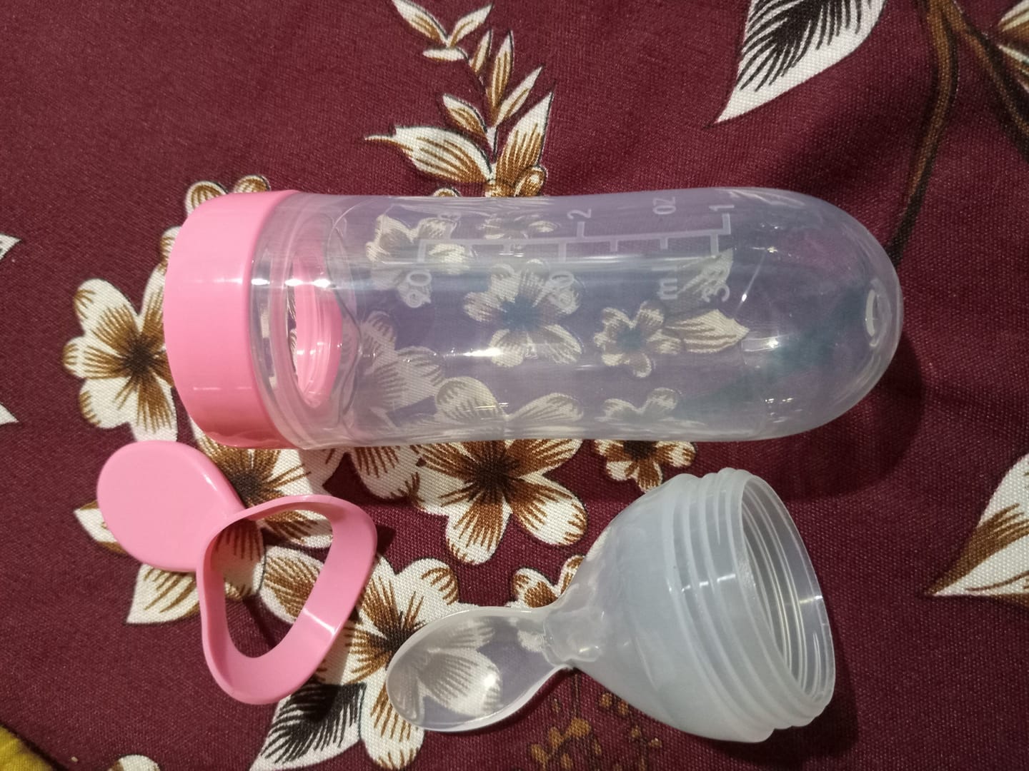 Customer photo review of Silicone Spoon Feeder for Babies – Squeeze Feeding Bottle with Soft Spoon