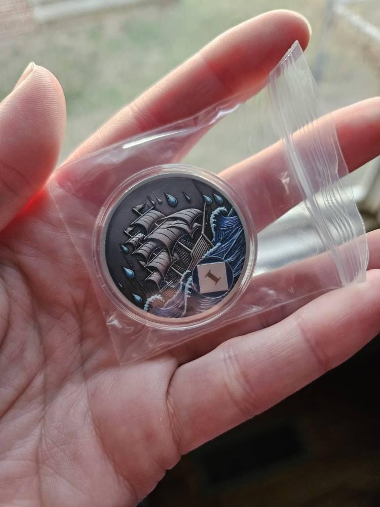 Customer photo review of Personalized Braving the Storm NA Recovery Coin – Personalize Any Day, Month or Year