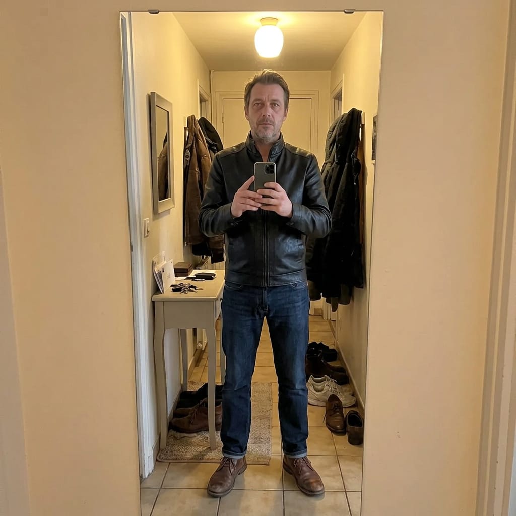 Customer photo review of Biker Lederjacke