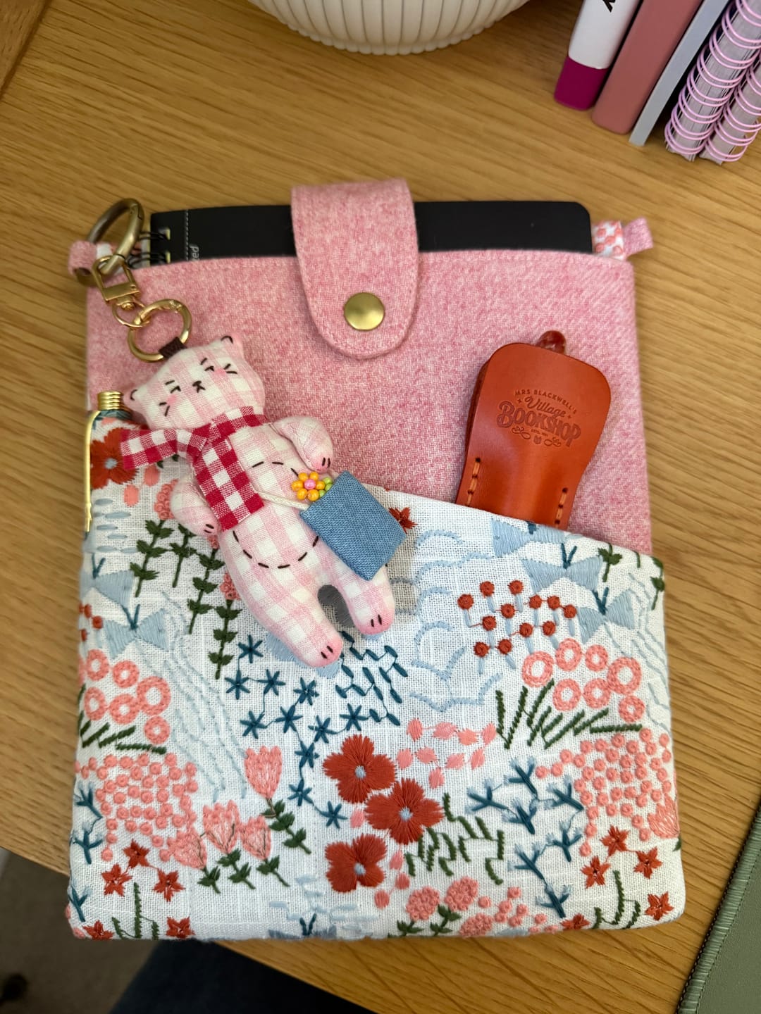 Customer photo review of Embroidered Book & Journal Sleeve with Pocket
