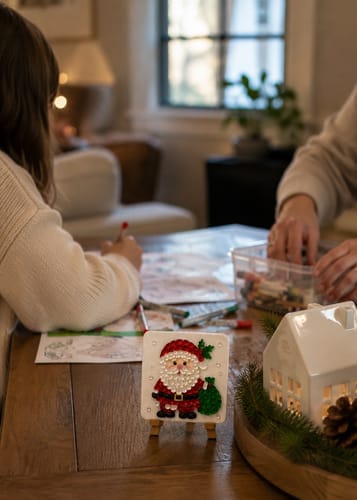 Customer photo review of Custom Mosaic Kit - For Family, Kids, Adults - Festive Handmade Christmas Acrylic Sea Glass Mosaic