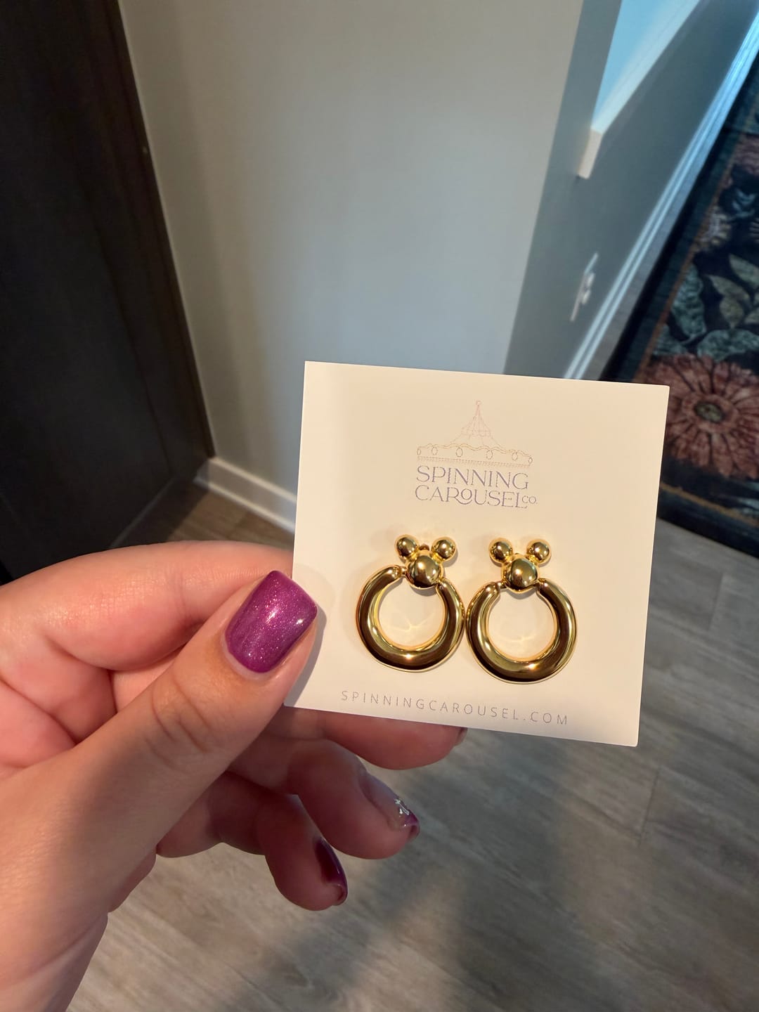 Customer photo review of Leader of the Club Earrings