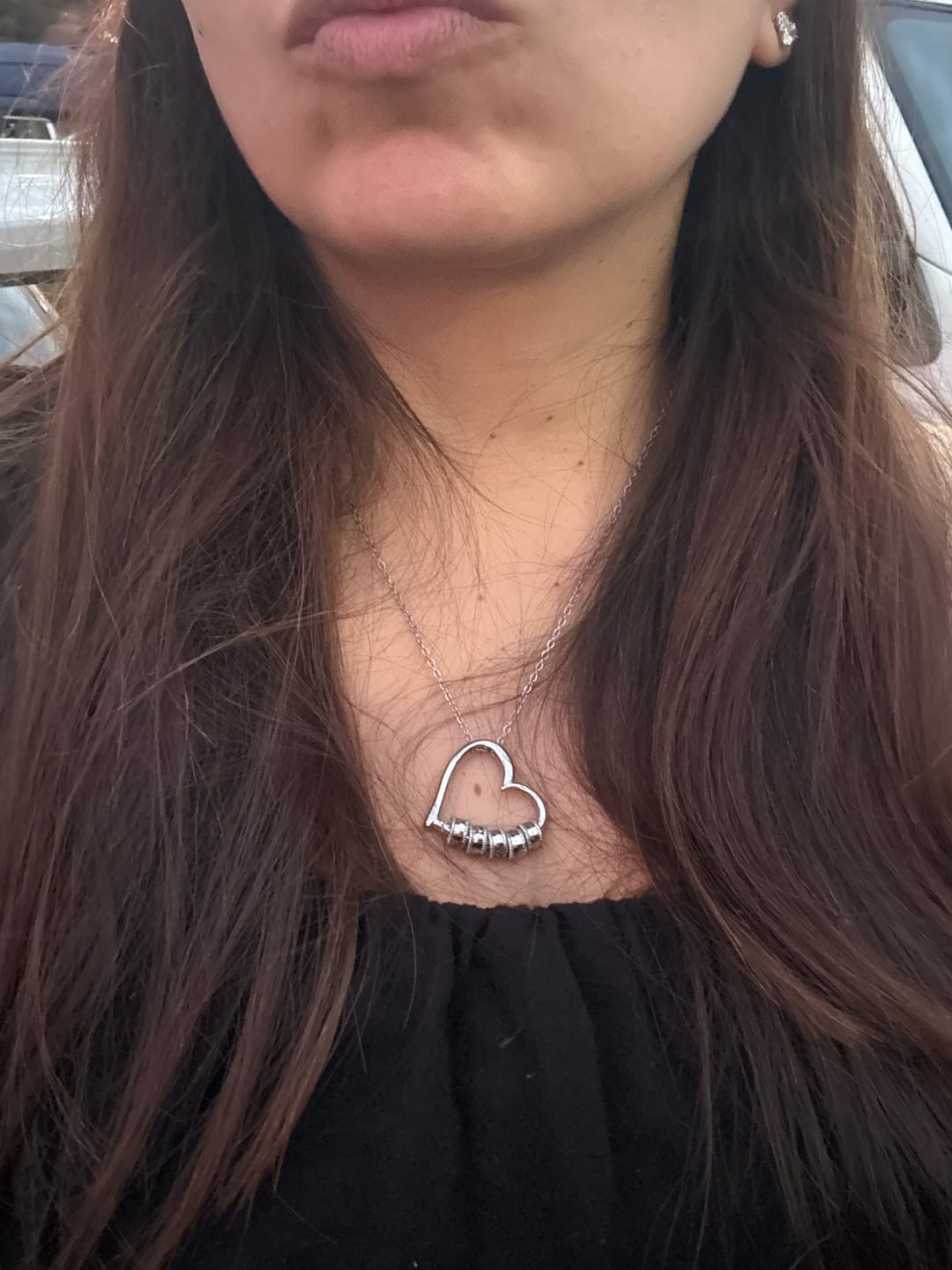 Customer photo review of Collana Cuore Lucchetto con Charm ✦ Le iniziali del tuo Cuore