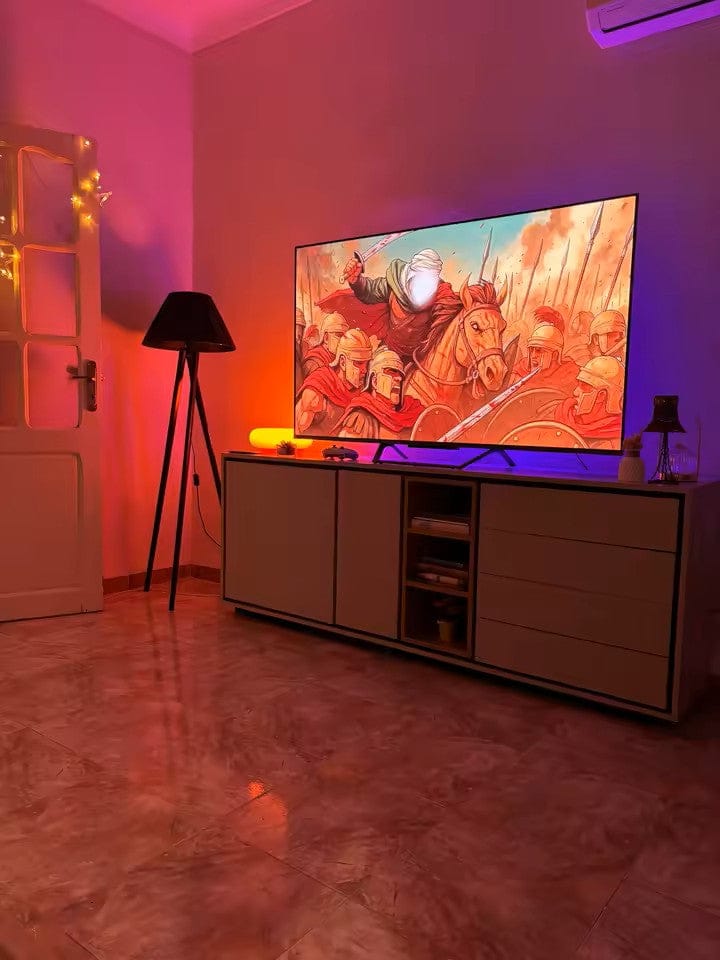 Customer photo review of Blown Glass Donut Lamp