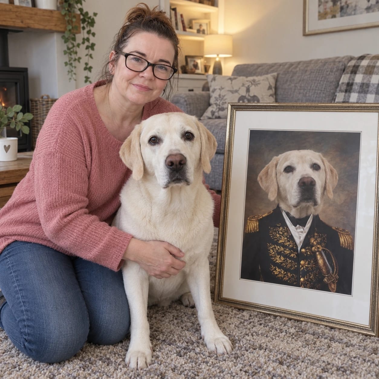 Customer photo review of The General Custom Pet Portrait