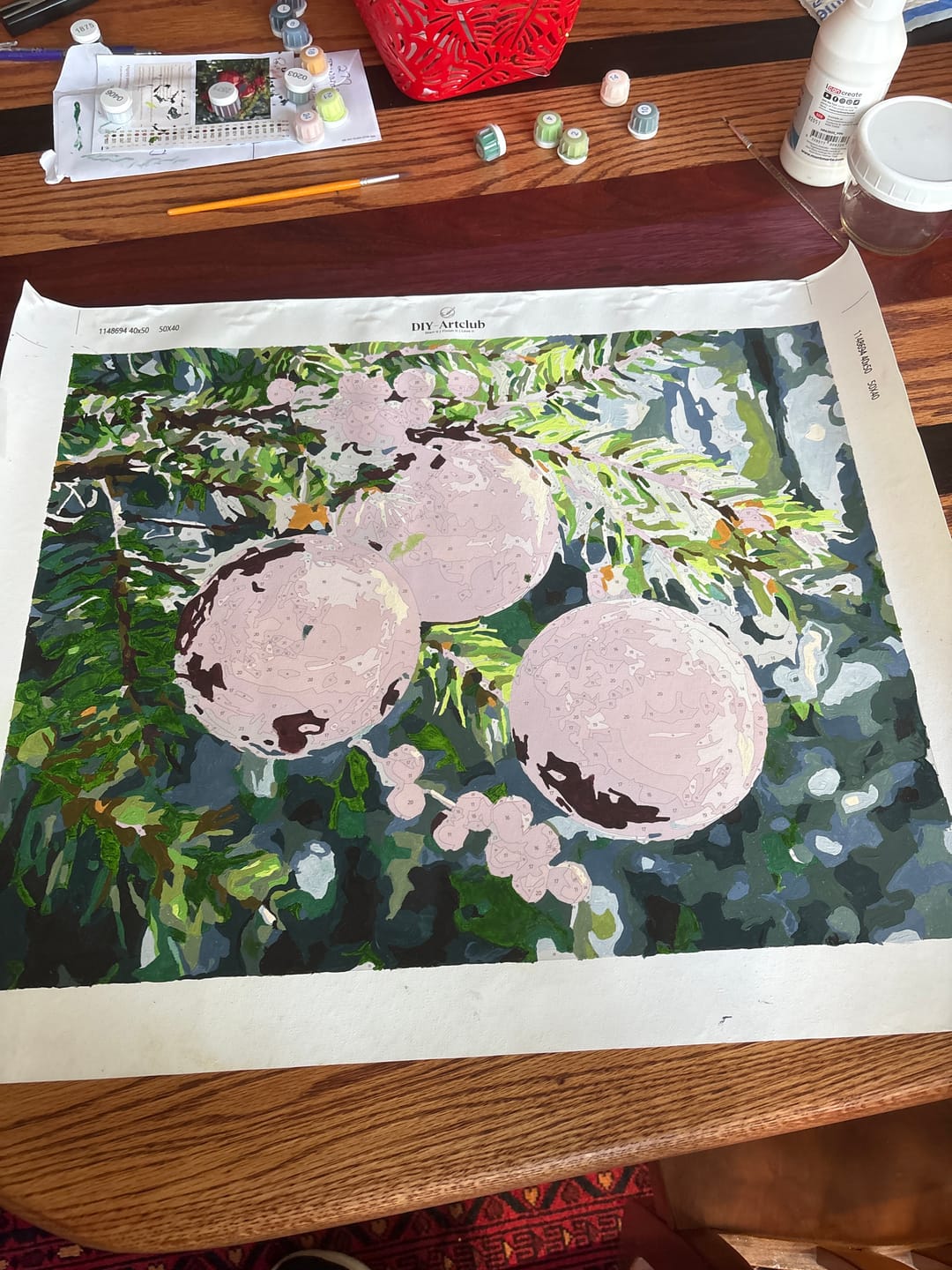 Customer photo review of Christmas ornaments | Paint by Number
