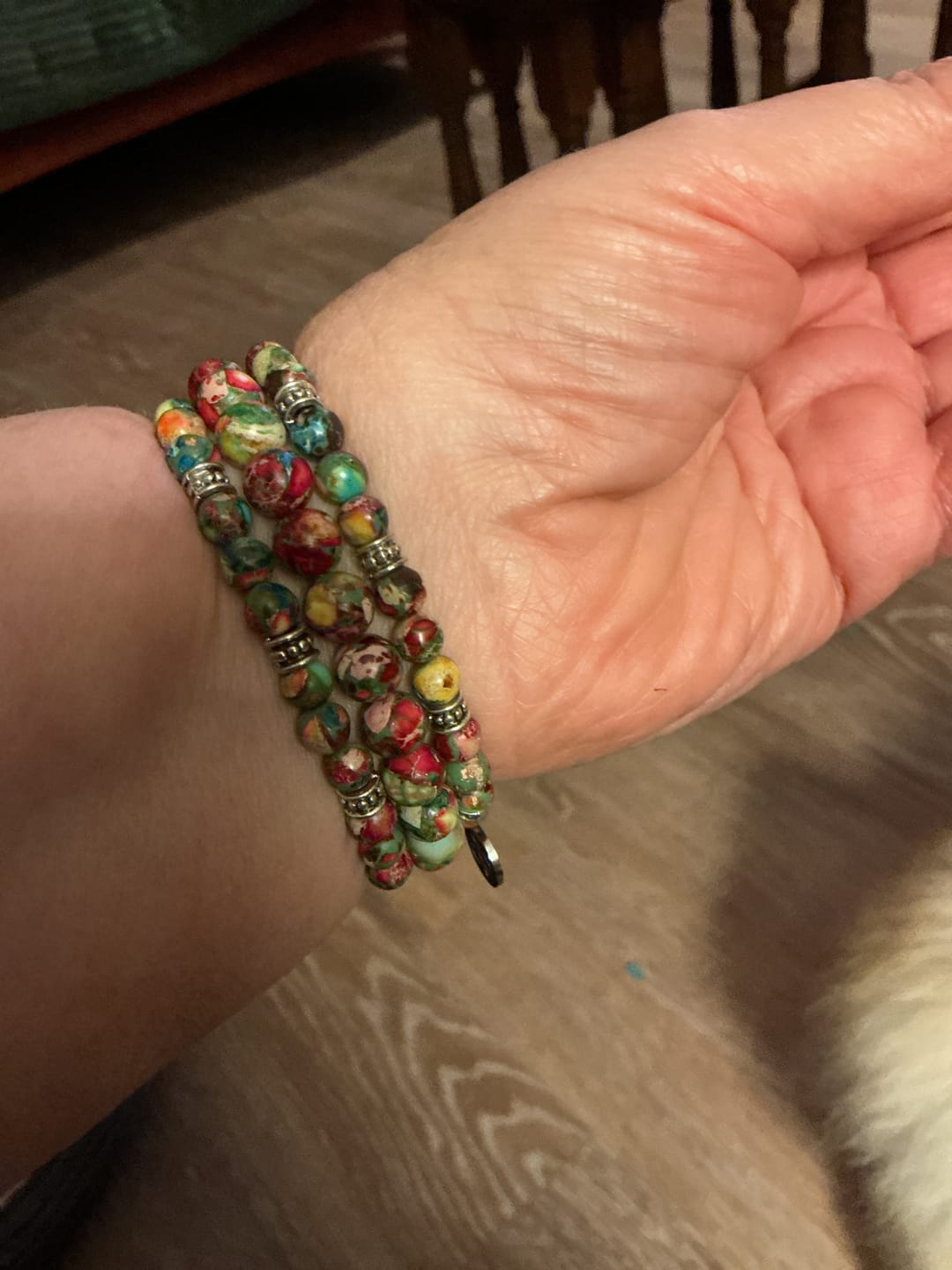 Customer photo review of Vineyard Jasper Stretch Apple Watch Strap