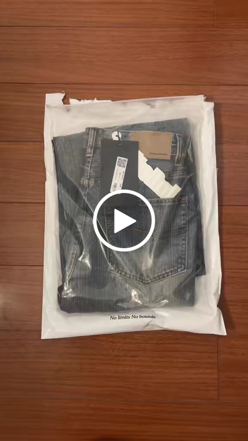 Customer video review of Washed  Bamboo Weave Baggy Bootcut Jeans | Inflation Streetwear