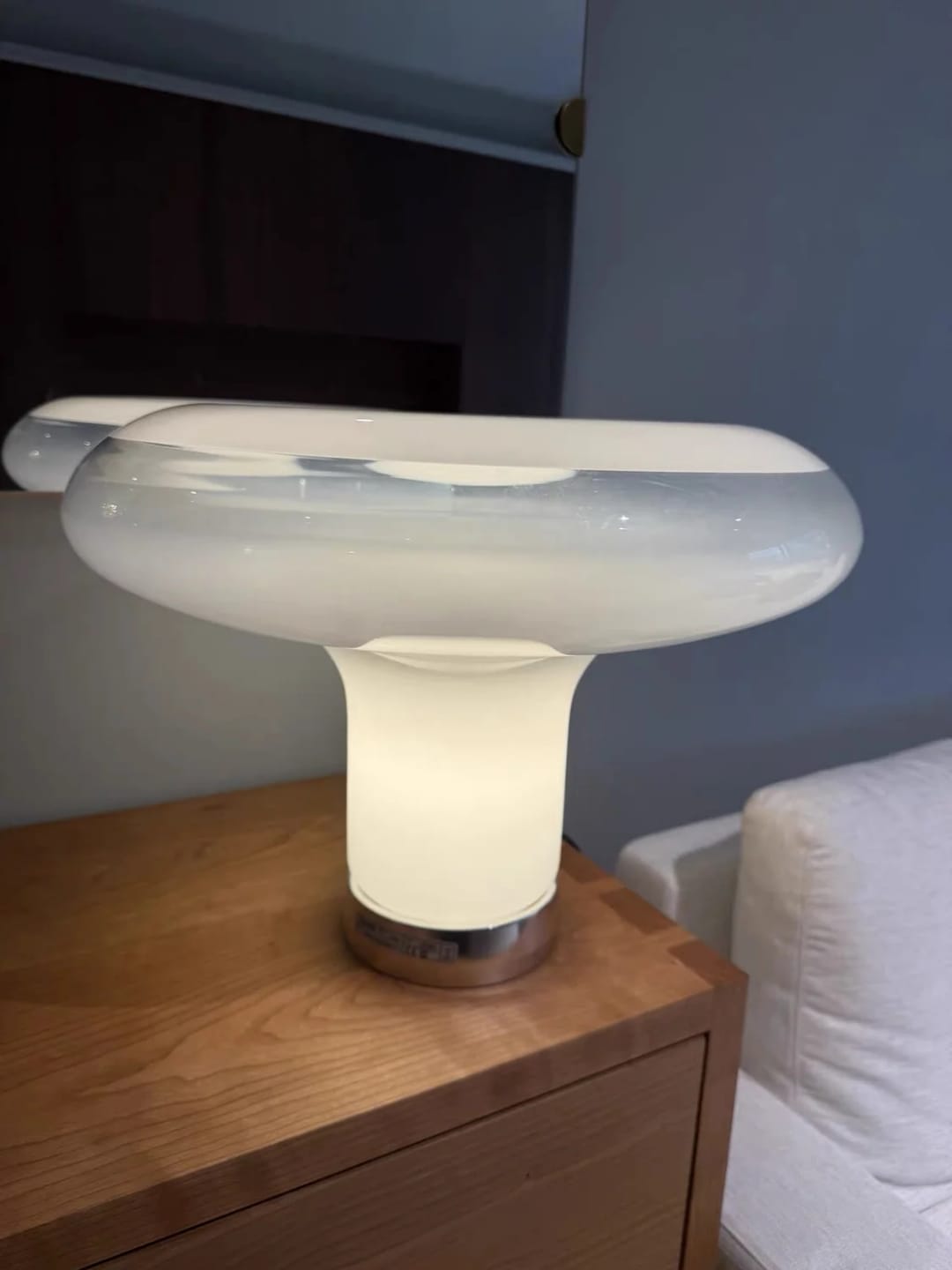 Customer photo review of Frosted Glass Mushroom Lamp