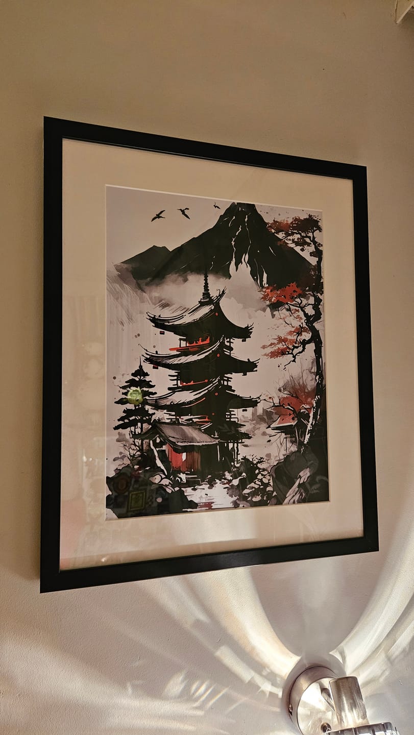 Customer photo review of Pagoda w Mgłach - japoński plakat krajobrazowy