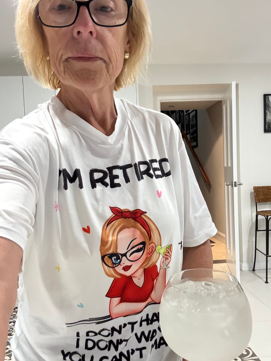 Customer photo review of I'm Retired You Can't Make Me Retirement Gift - Personalized T-Shirt