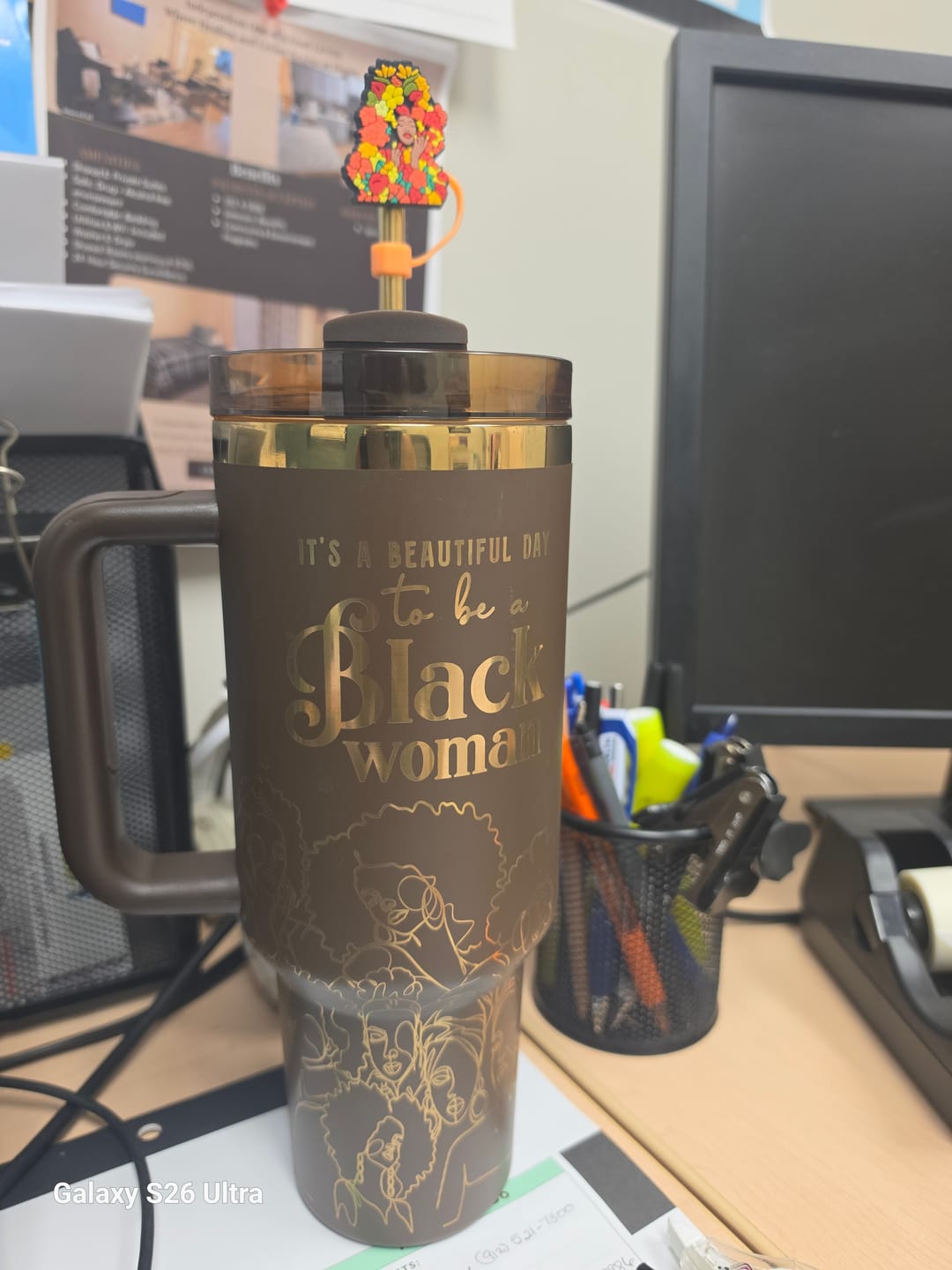 Customer photo review of Marigold Muse "Royalty Blossomed" FlowSip™ Insulated Tumbler – 30oz | PRE-ORDER SHIPS 9/28/26 - 10/12/26
