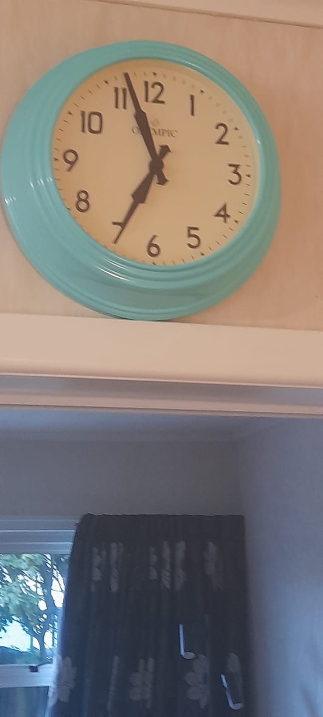 Customer photo review of Station Clock 32cm Turquoise