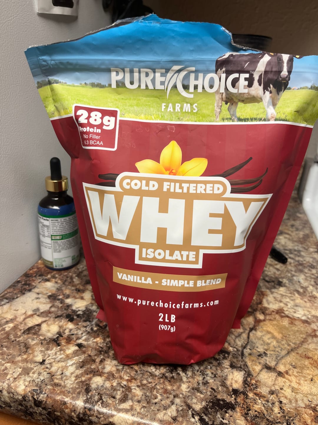 Customer photo review of Whey Protein Isolate with Organic Vanilla